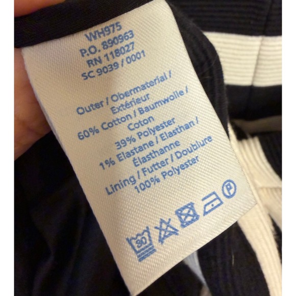 Boden Black White Striped Knit‎ Cap Sleeve Fit Flare Dress - Picture 3 of 7